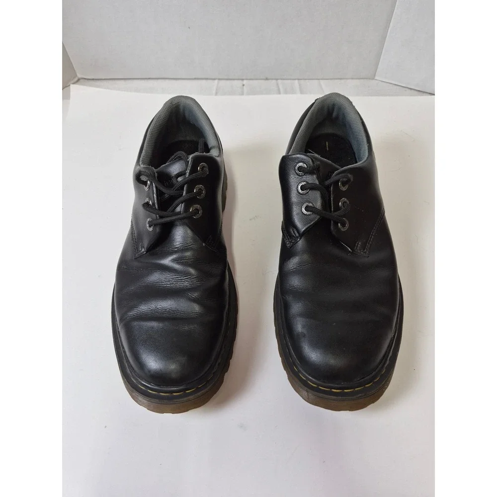 Dr. Martens Kent Black Leather Oxford Shoes Mens 11 AW004 Lug Sole Low Top